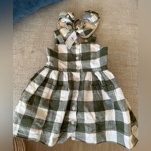 Baby gap plaid dress & shoes size 12-18 months (tags on never worn)